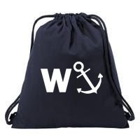W Anchor Funny Pub Joke Drawstring Bag
