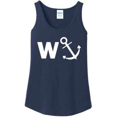 W Anchor Funny Pub Joke Ladies Essential Tank