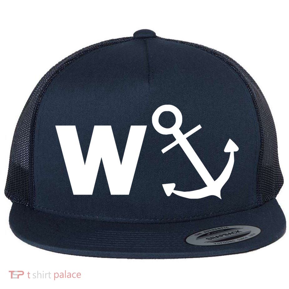 W Anchor Funny Pub Joke Flatbill Hat
