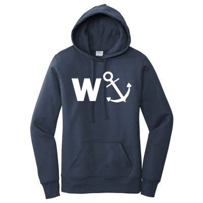W Anchor Funny Pub Joke Women's Pullover Hoodie