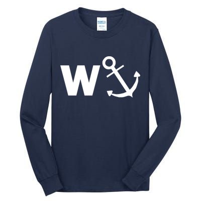 W Anchor Funny Pub Joke Tall Long Sleeve T-Shirt