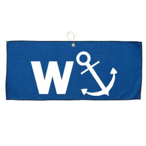 W Anchor Funny Pub Joke Large Microfiber Waffle Golf Towel