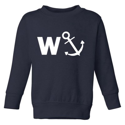 W Anchor Funny Pub Joke Toddler Sweatshirt