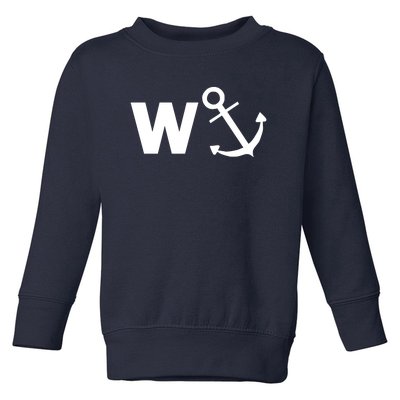 W Anchor Funny Pub Joke Toddler Sweatshirt