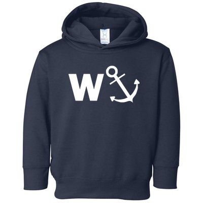 W Anchor Funny Pub Joke Toddler Hoodie