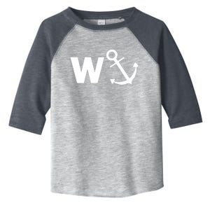 W Anchor Funny Pub Joke Toddler Fine Jersey T-Shirt