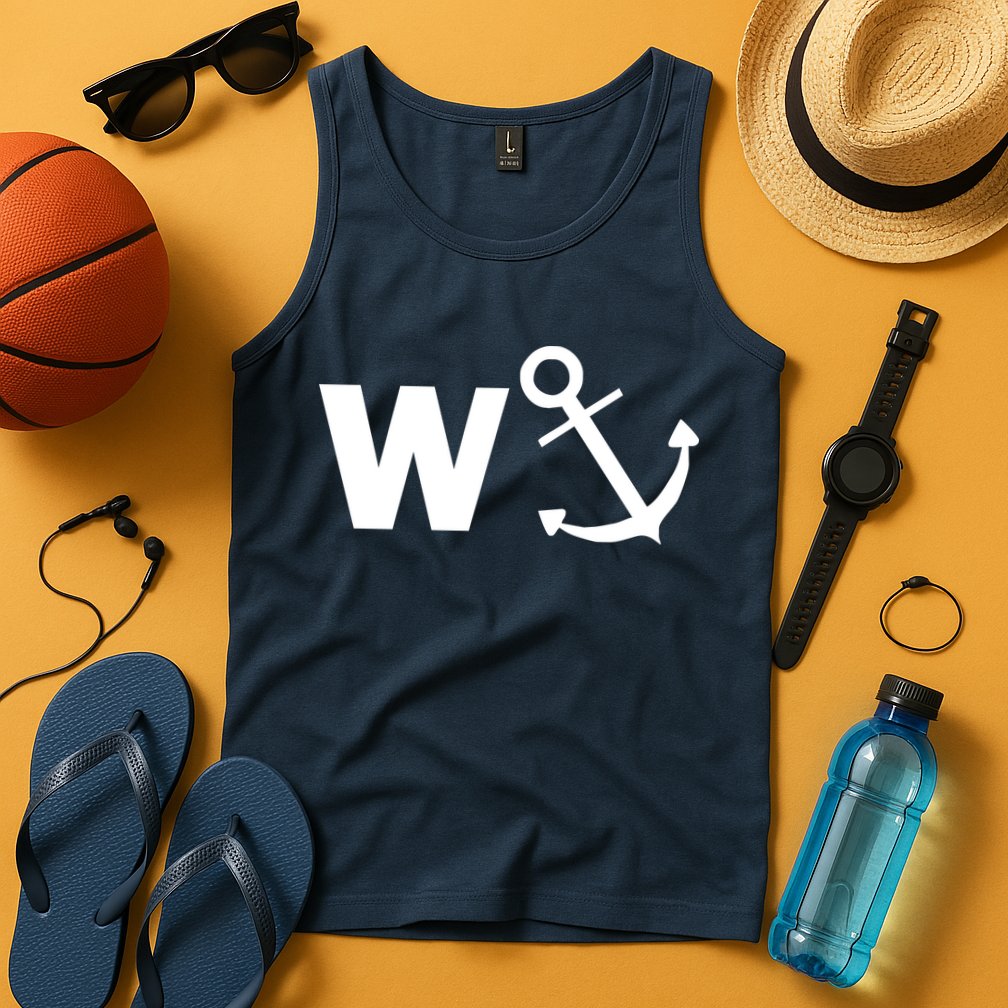 W Anchor Funny Pub Joke Tank Top