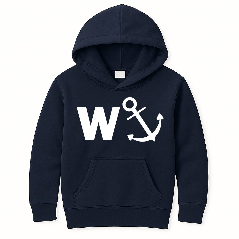 W Anchor Funny Pub Joke Kids Hoodie