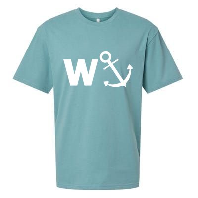 W Anchor Funny Pub Joke Sueded Cloud Jersey T-Shirt