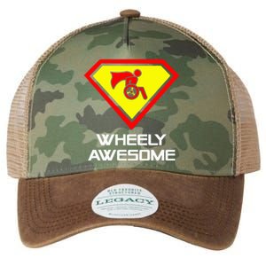 Wheely Awesome Funny Super Disabled Handicapped Wheelchair Legacy Tie Dye Trucker Hat