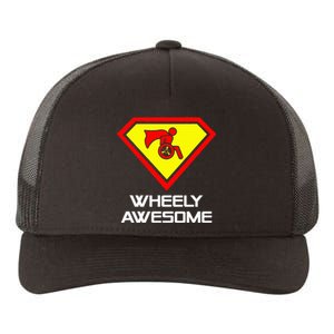 Wheely Awesome Funny Super Disabled Handicapped Wheelchair Yupoong Adult 5-Panel Trucker Hat