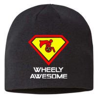 Wheely Awesome Funny Super Disabled Handicapped Wheelchair Sustainable Beanie