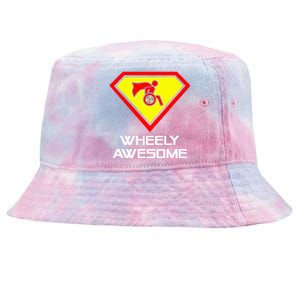 Wheely Awesome Funny Super Disabled Handicapped Wheelchair Tie-Dyed Bucket Hat