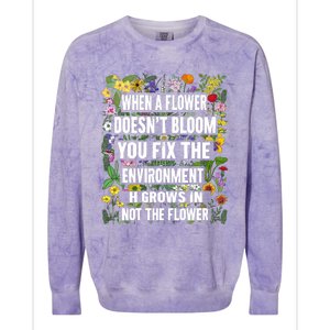 When A Flower DoesnT Bloom Special Education Teacher Colorblast Crewneck Sweatshirt