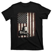 Welder American Flag Vintage Weld Welding Helmet Funny Gift Men Meaningful Gift T-Shirt