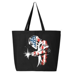 Welder American Flag USA Patriotic Welder 25L Jumbo Tote