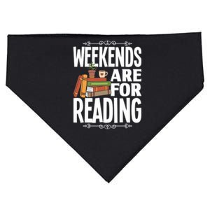 Weekends Are For Reading Library Book Reading Book Lover Gift USA-Made Doggie Bandana