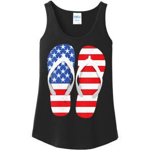 Womens American Flag Flip Flops Comfortable Slippers Flip Flops Ladies Essential Tank