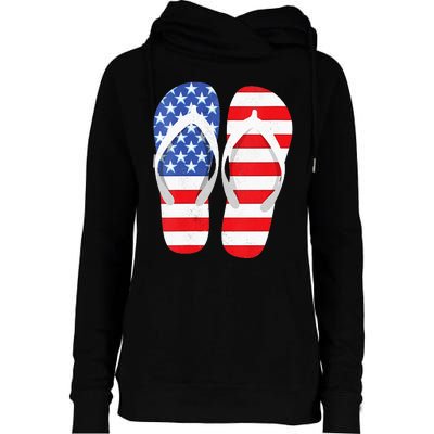 Womens American Flag Flip Flops Comfortable Slippers Flip Flops Womens Funnel Neck Pullover Hood