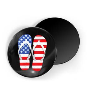 Womens American Flag Flip Flops Comfortable Slippers Flip Flops Magnet