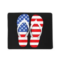 Womens American Flag Flip Flops Comfortable Slippers Flip Flops Mousepad