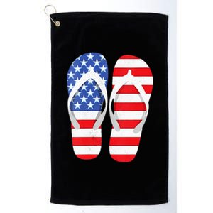 Womens American Flag Flip Flops Comfortable Slippers Flip Flops Platinum Collection Golf Towel