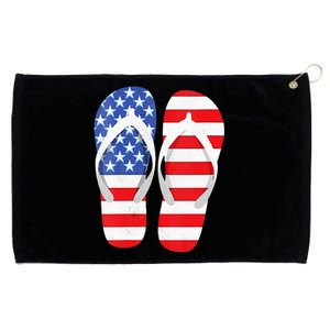 Womens American Flag Flip Flops Comfortable Slippers Flip Flops Grommeted Golf Towel