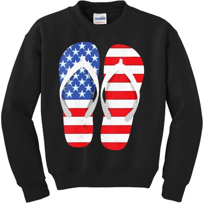 Womens American Flag Flip Flops Comfortable Slippers Flip Flops Kids Sweatshirt