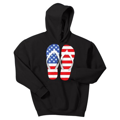 Womens American Flag Flip Flops Comfortable Slippers Flip Flops Kids Hoodie