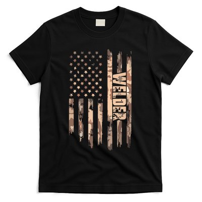 Welder American Flag Gift Welding T-Shirt