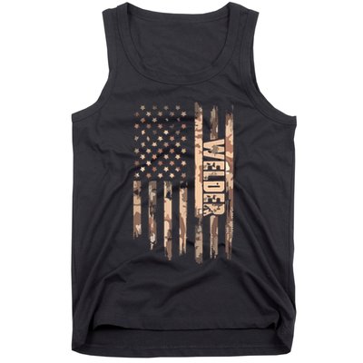 Welder American Flag Gift Welding Tank Top
