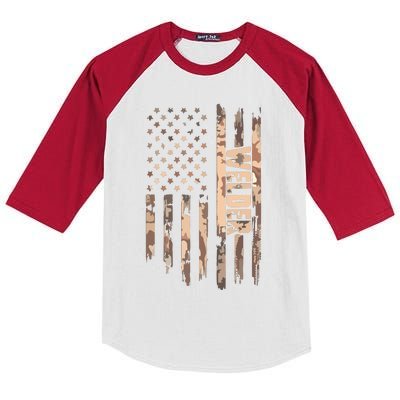 Welder American Flag Gift Welding Kids Colorblock Raglan Jersey