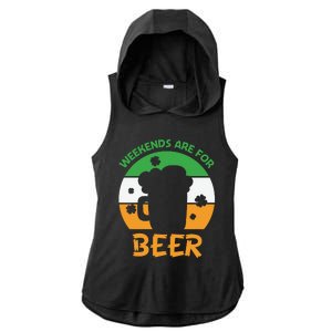 Weekends Are For Beer Funny Drinking Ladies PosiCharge Tri-Blend Wicking Draft Hoodie Tank