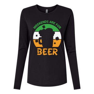 Weekends Are For Beer Funny Drinking Womens Cotton Relaxed Long Sleeve T-Shirt