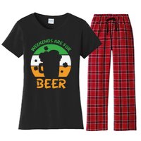 Weekends Are For Beer Funny Drinking Women's Flannel Pajama Set