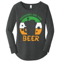 Weekends Are For Beer Funny Drinking Women's Perfect Tri Tunic Long Sleeve Shirt