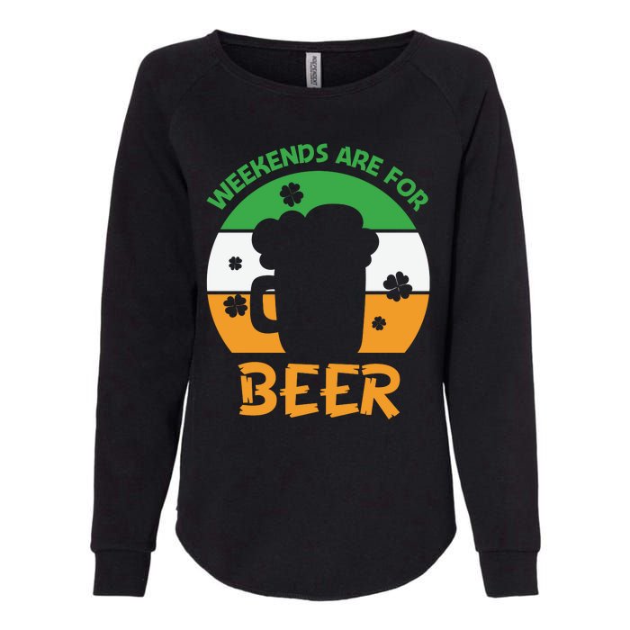 Weekends Are For Beer Funny Drinking Womens California Wash Sweatshirt