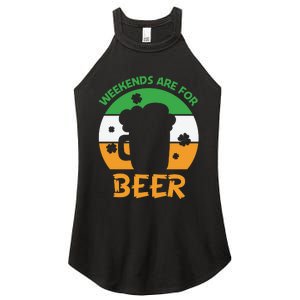 Weekends Are For Beer Funny Drinking Women's Perfect Tri Rocker Tank