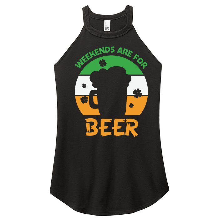 Weekends Are For Beer Funny Drinking Women's Perfect Tri Rocker Tank