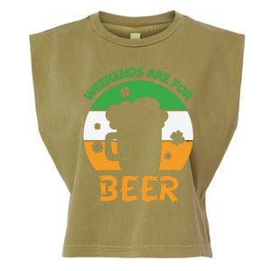 Weekends Are For Beer Funny Drinking Garment-Dyed Women's Muscle Tee