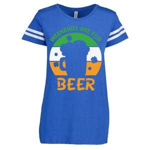 Weekends Are For Beer Funny Drinking Enza Ladies Jersey Football T-Shirt