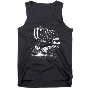 Welder American Flag Usa Patriotic Welding Welder Tank Top