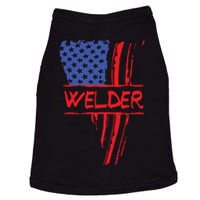 Welder American Flag Welding Gift Triangular Usa Patriotic Doggie Tank