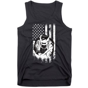 Welder american flag welding and welder motif Tank Top