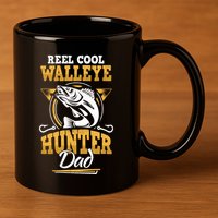 Walleye Angler Fisher And Fishing Dad Gift 11oz C Handle Ceramic Mug