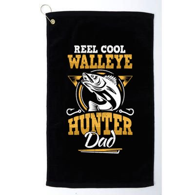 Walleye Angler Fisher And Fishing Dad Gift Golf Towel