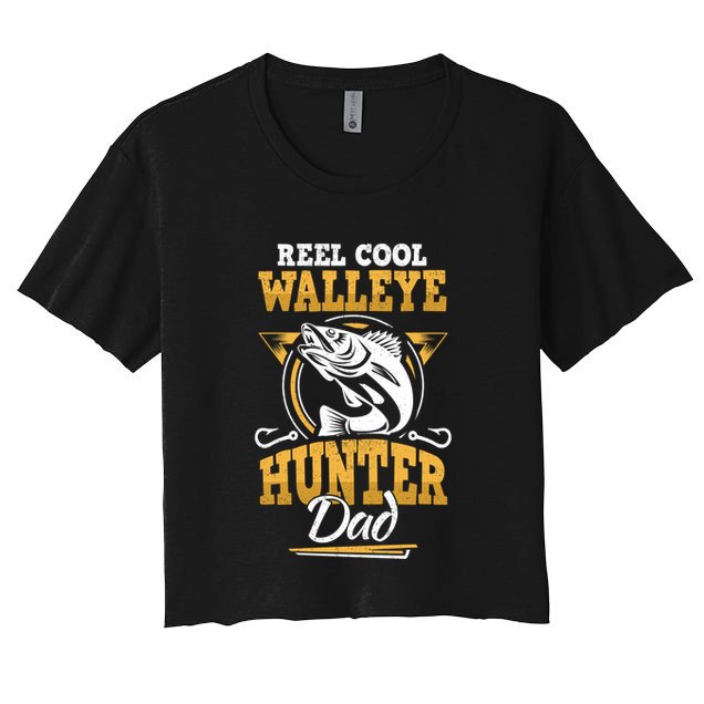 Walleye Angler Fisher And Fishing Dad Gift Crop Top
