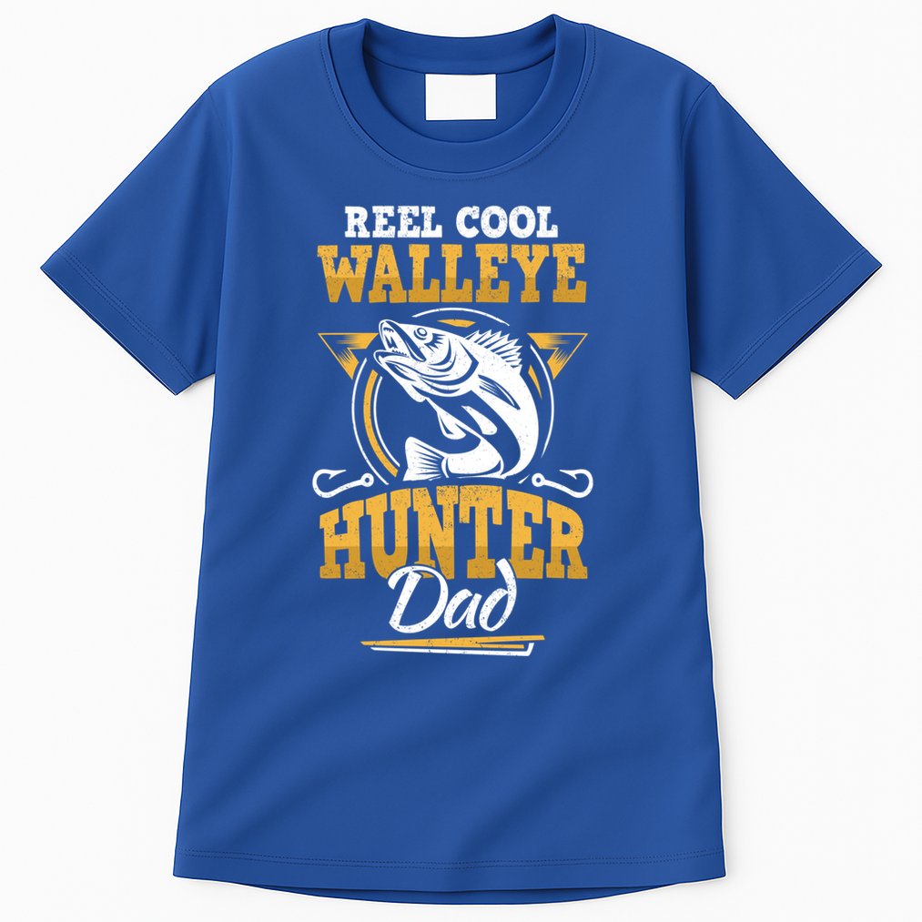 Walleye Angler Fisher And Fishing Dad Gift Tall T-Shirt