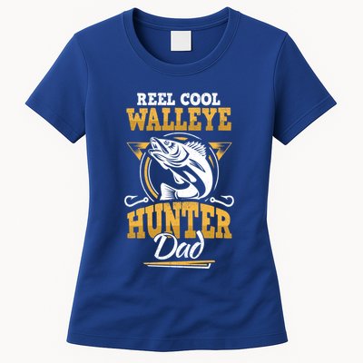 Walleye Angler Fisher And Fishing Dad Gift Womens T-Shirt
