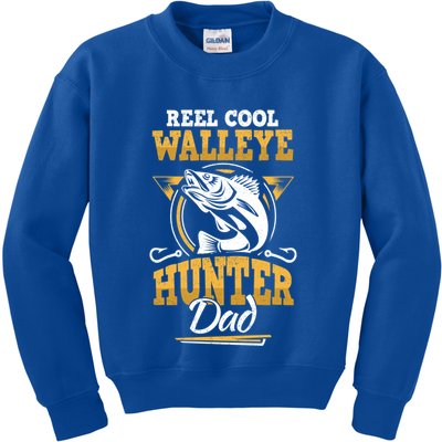 Walleye Angler Fisher And Fishing Dad Gift Kids Sweatshirt